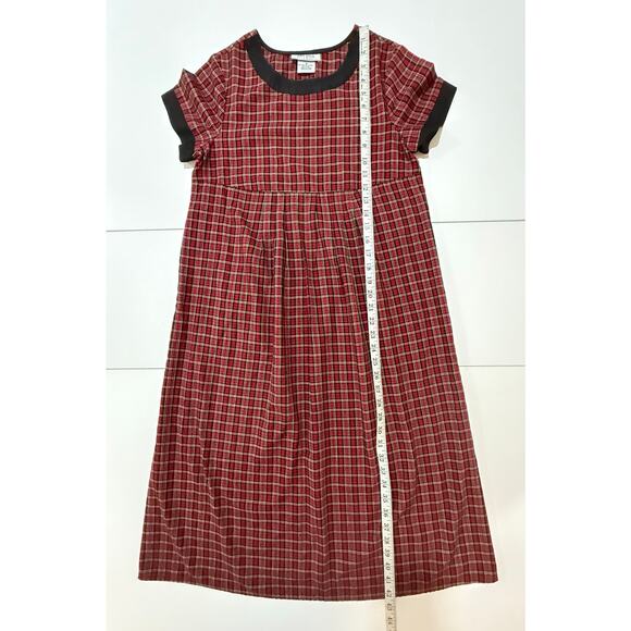 Amy Byer California Dress Red Black & Plaid with Black Trim Girls Size 16 (09) - Picture 9 of 9